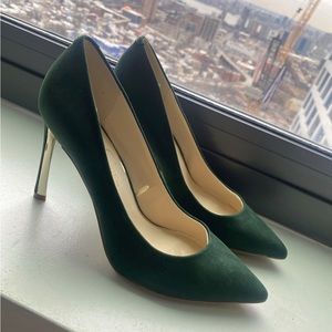 Jessica Simpson Green Suede Pumps